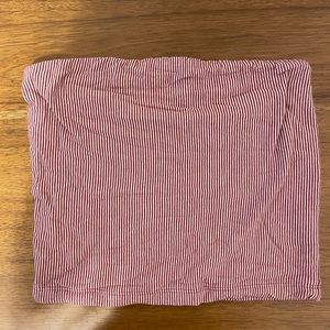 American Eagle red striped tube top